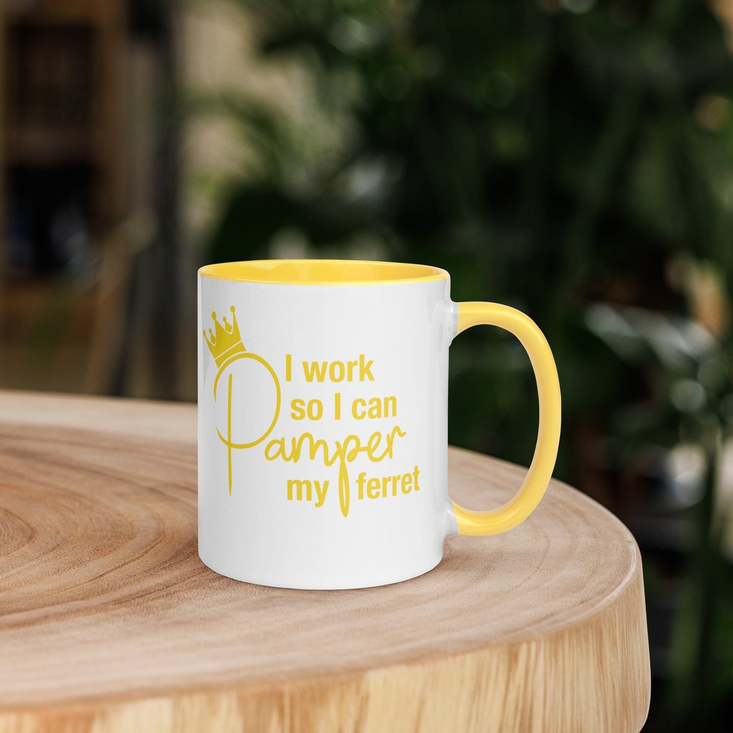 Bright Yellow Mug with Color Inside