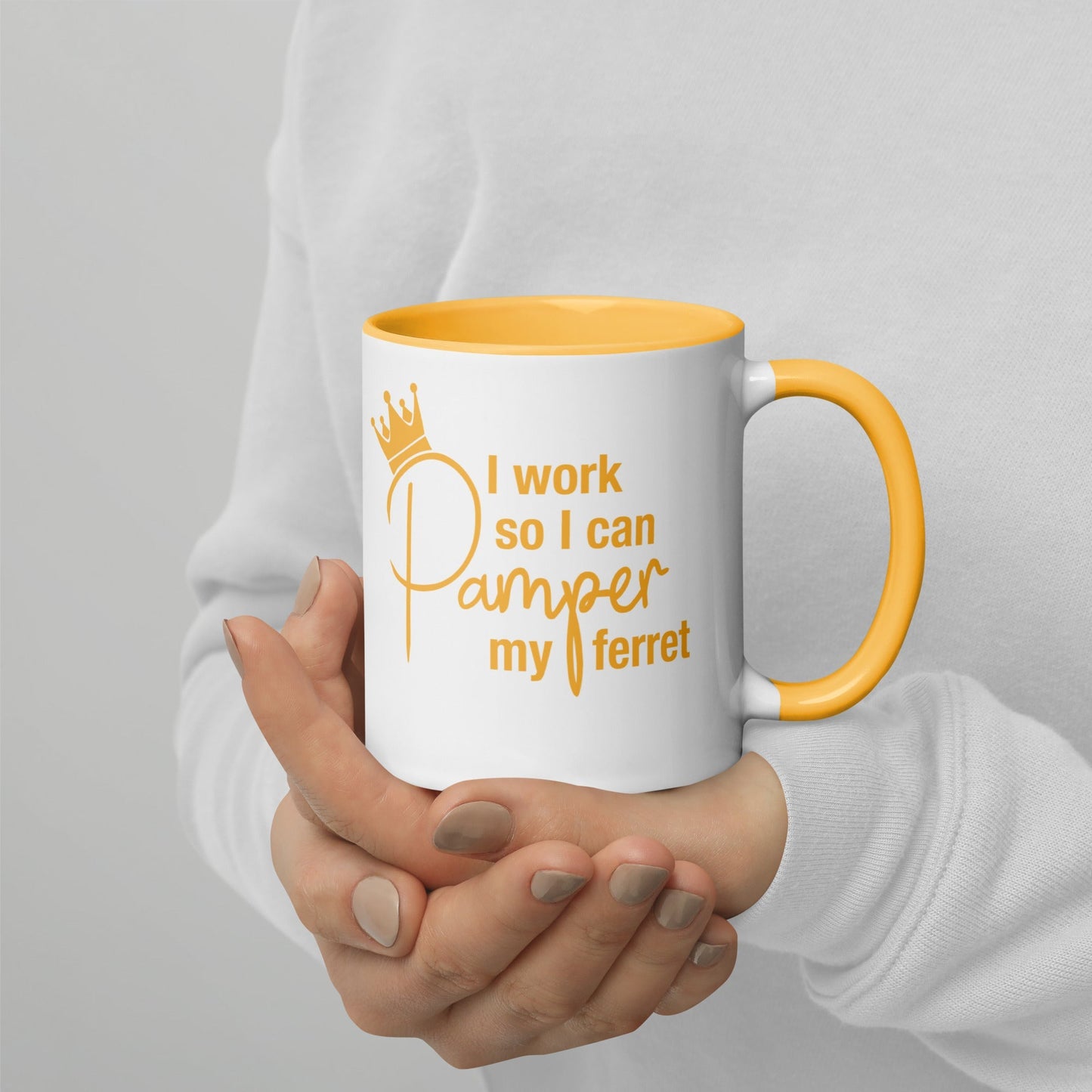 Golden Yellow Mug with Color Inside