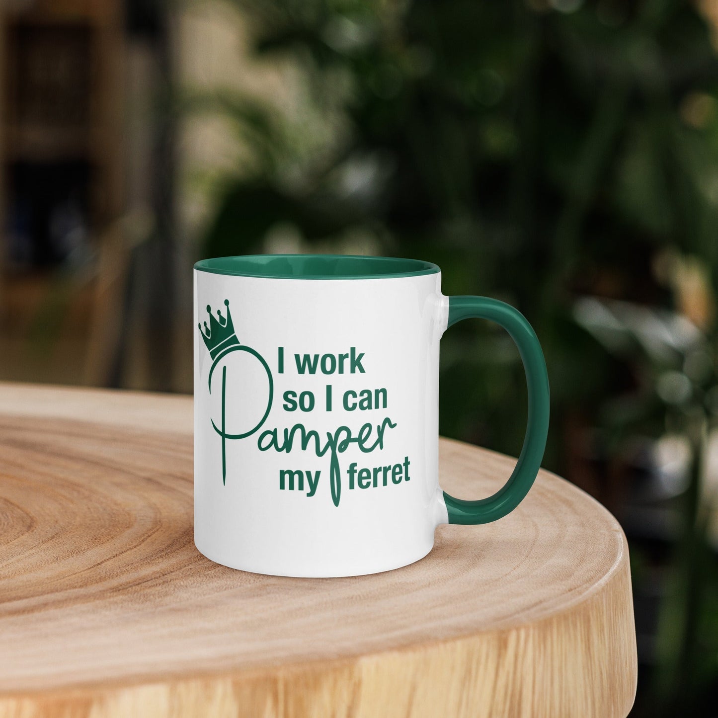 Green Mug with Color Inside