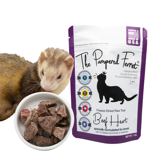 Freeze-Dried Raw Beef Heart Treat for Ferrets