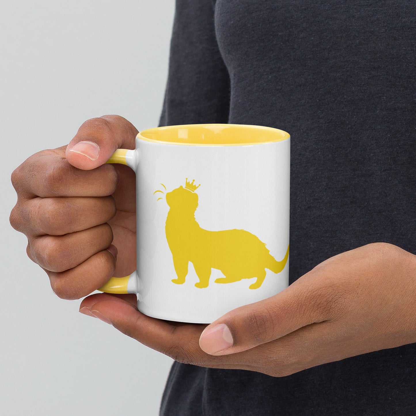 Bright Yellow Mug with Color Inside