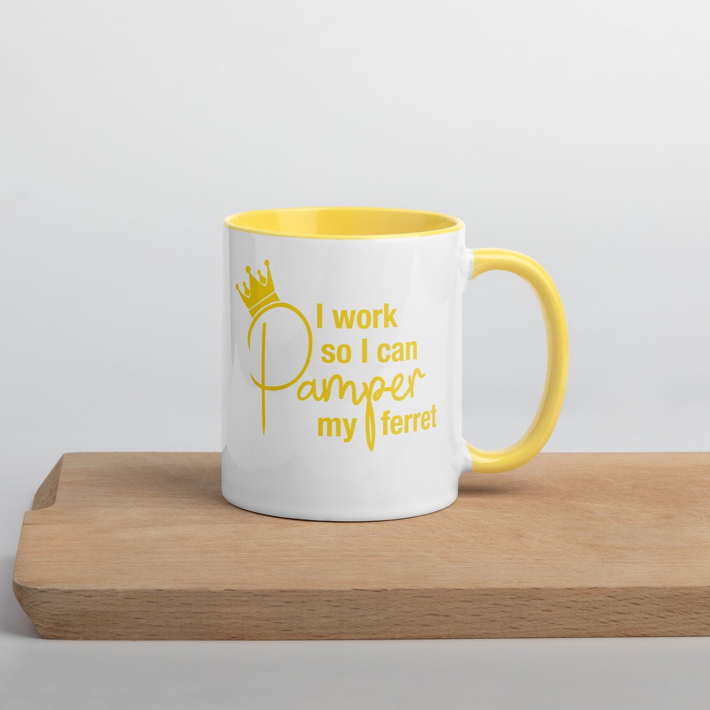 Bright Yellow Mug with Color Inside