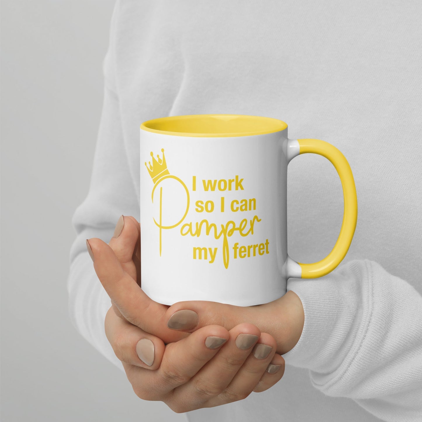 Bright Yellow Mug with Color Inside