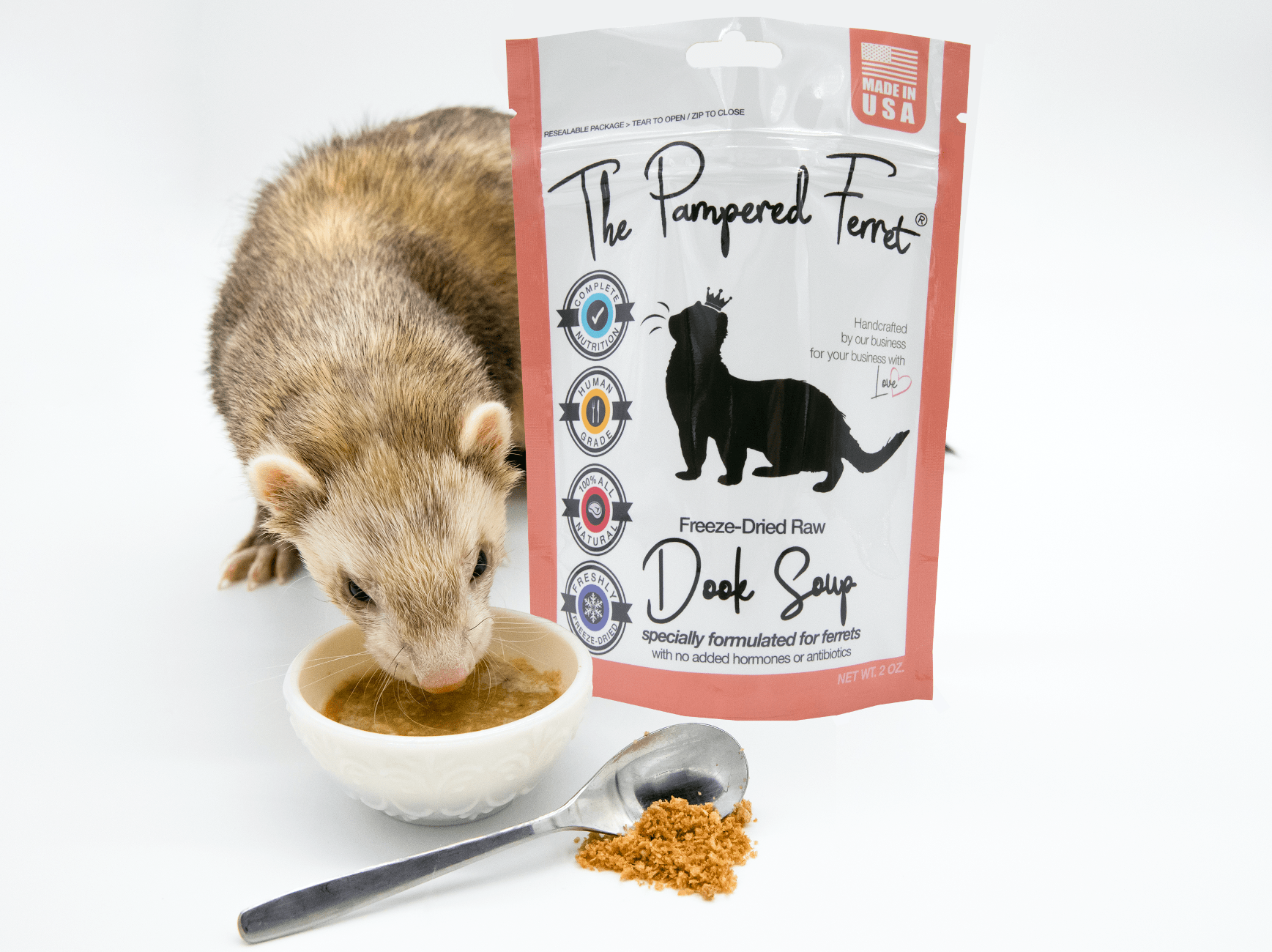 Dook Soup complete raw ferret diet package and ferret