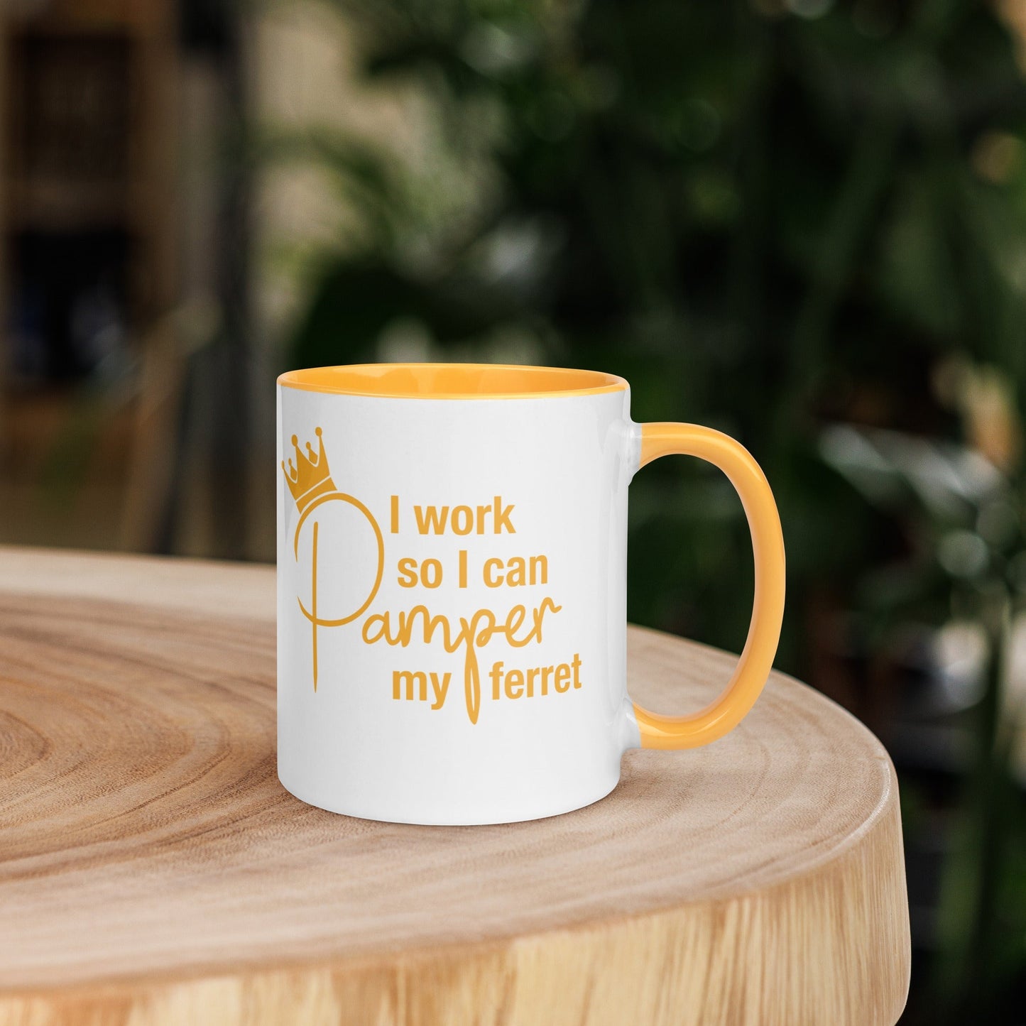 Golden Yellow Mug with Color Inside