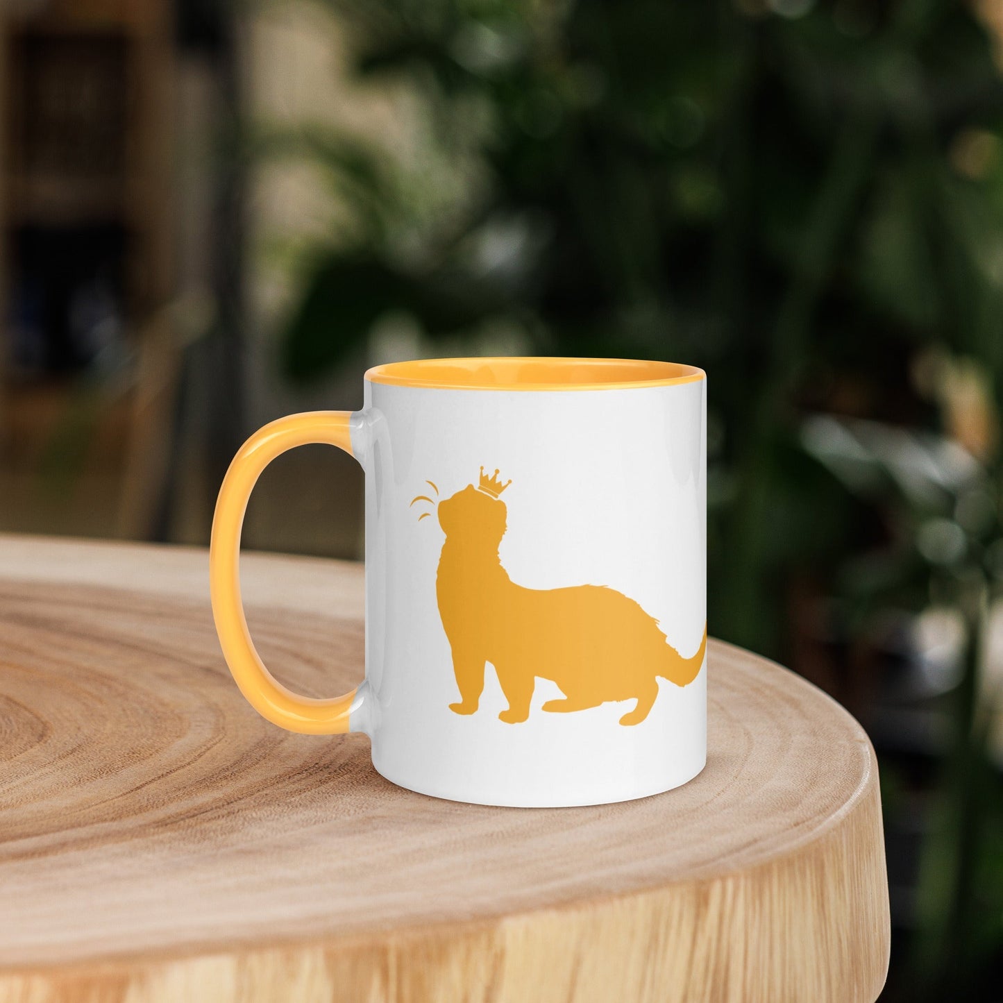 Golden Yellow Mug with Color Inside