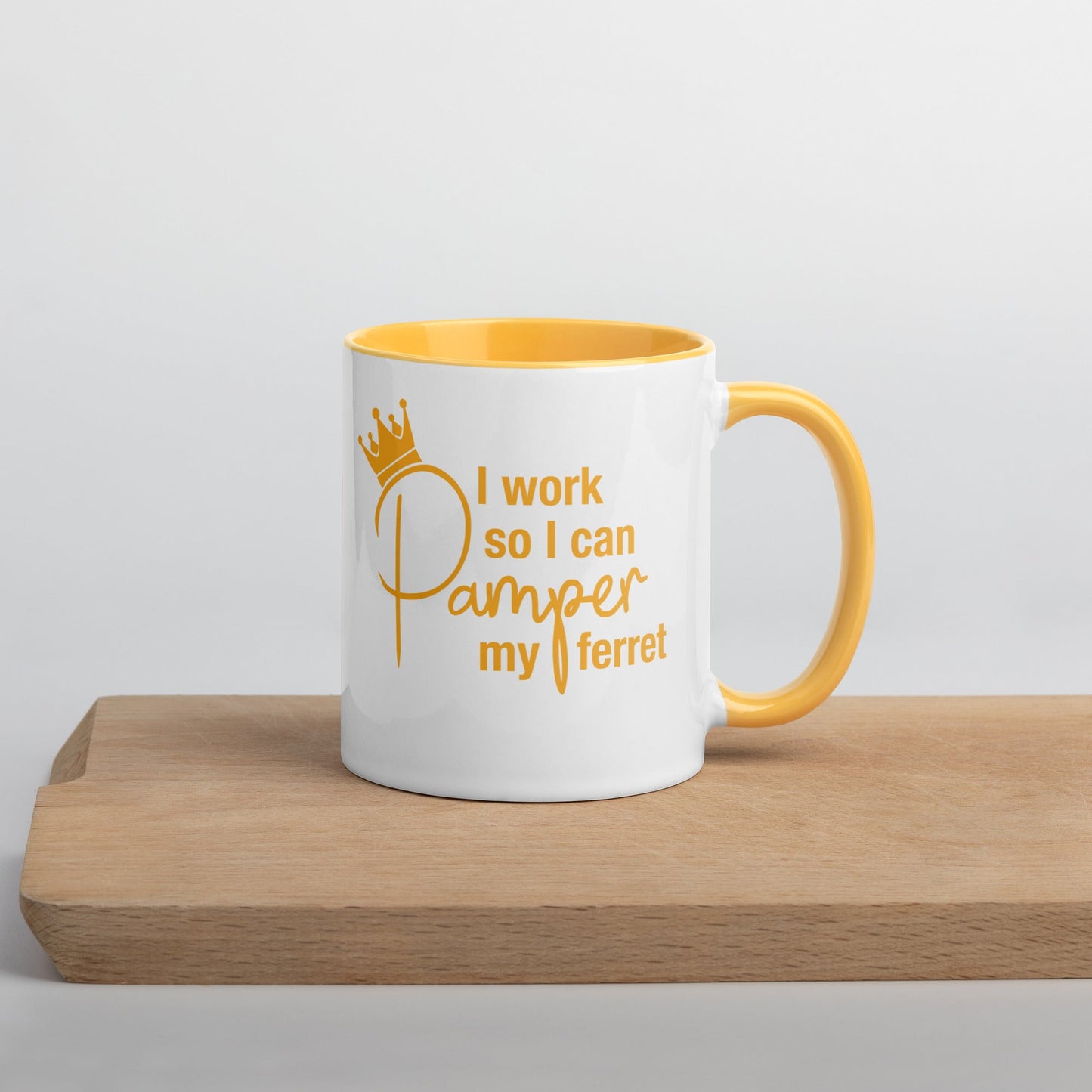 Golden Yellow Mug with Color Inside
