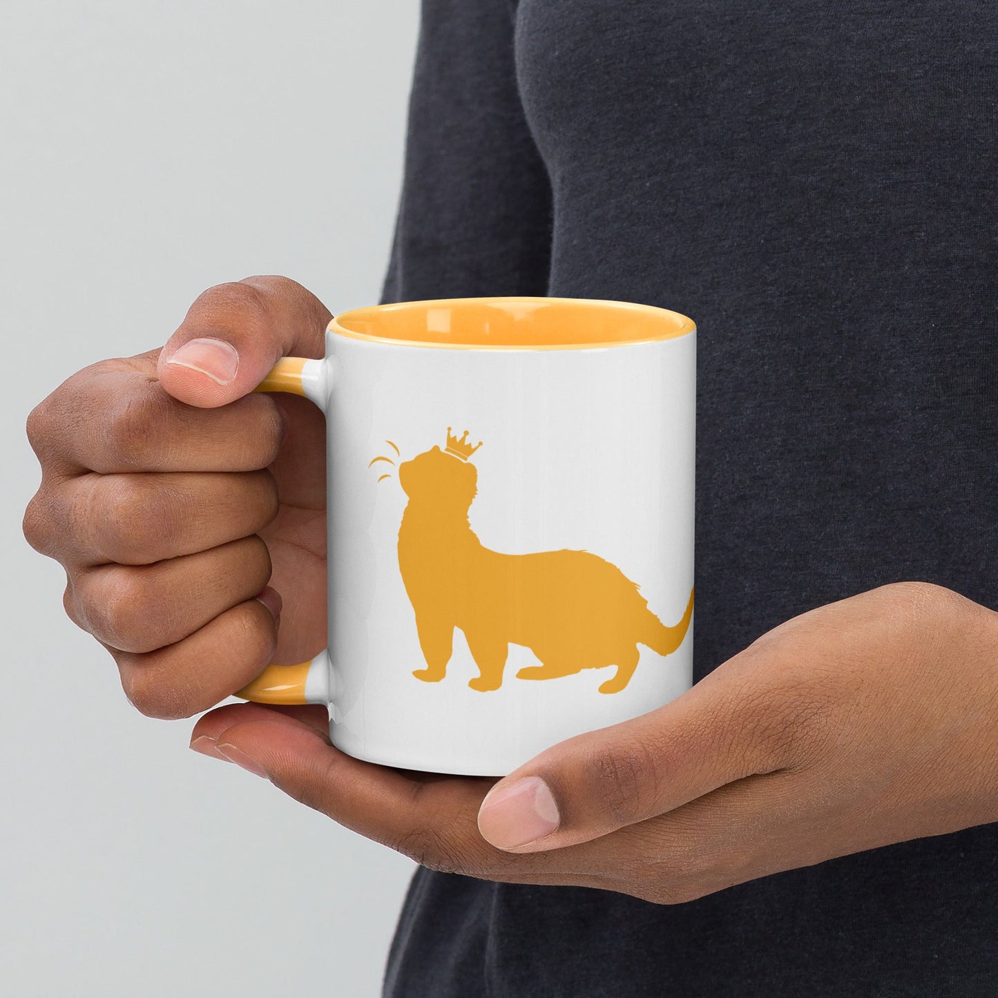 Golden Yellow Mug with Color Inside