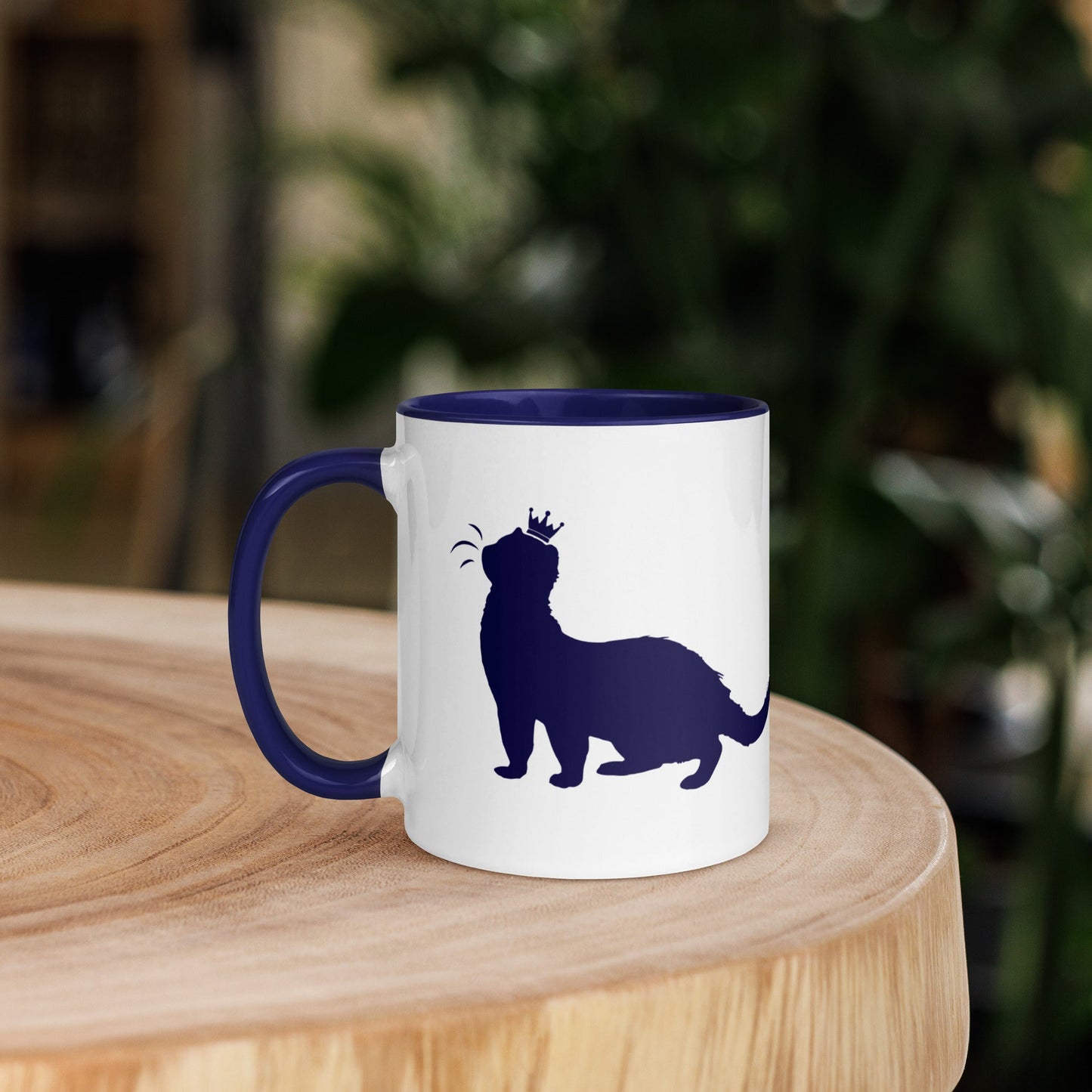 Navy Blue Mug with Color Inside